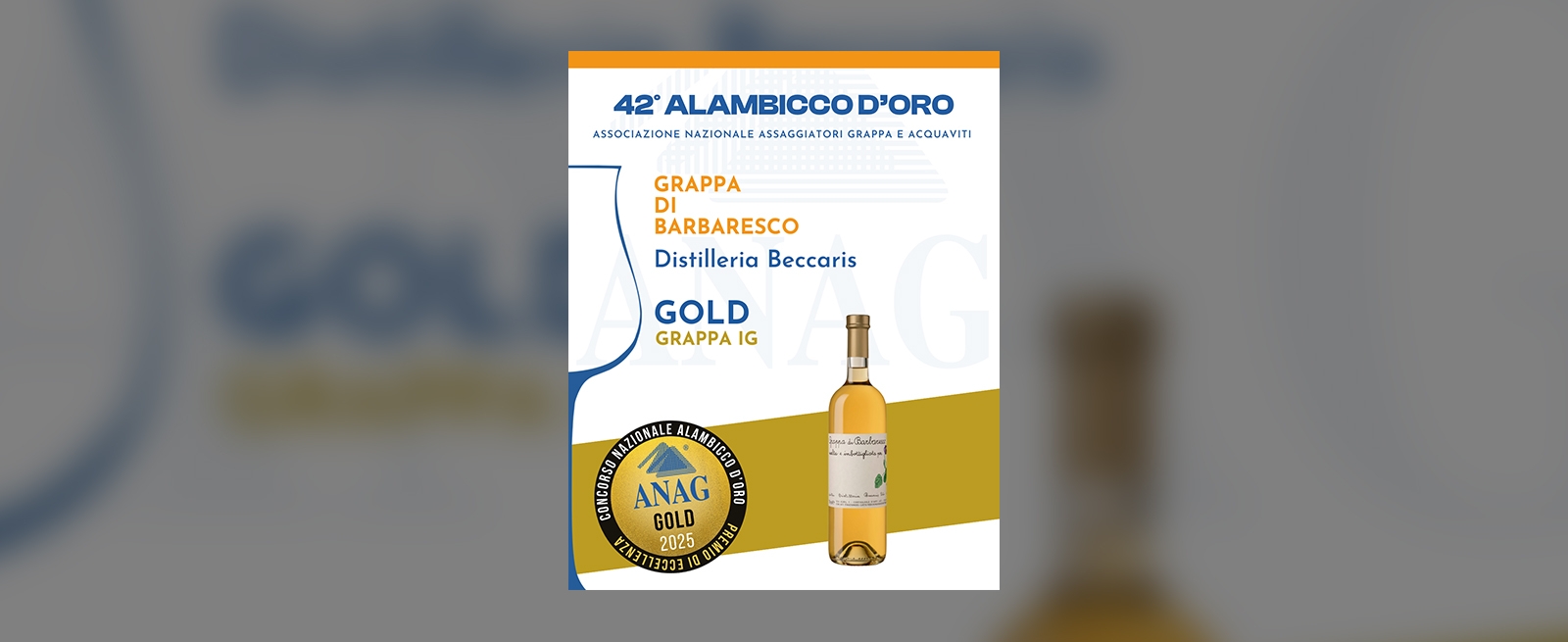 Premio 42° Alambicco d'Oro - Grappa di Barbaresco