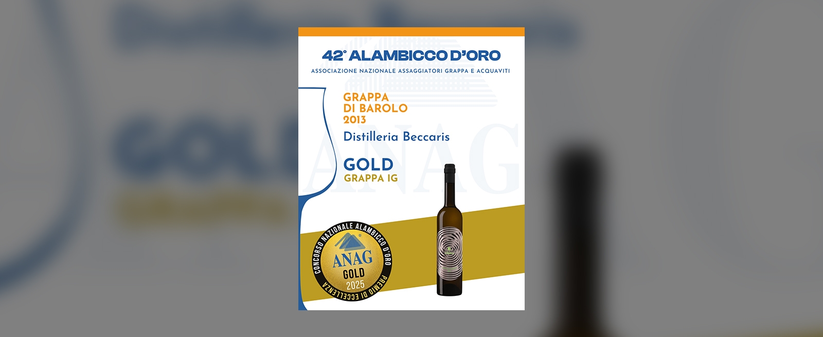 Premio 42° Alambicco d'Oro - Grappa di Barolo 2013