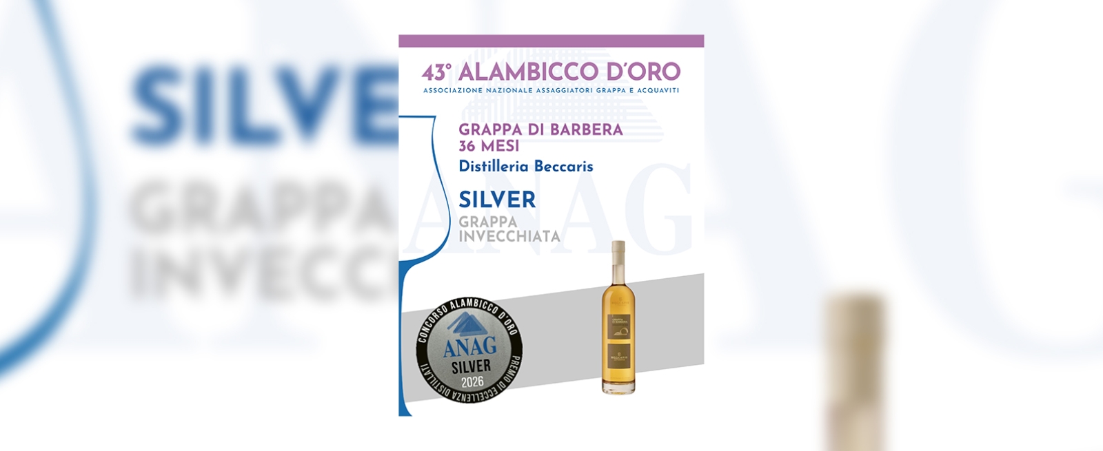 Beccaris Distillery Award - 43rd Alambicco d'Oro